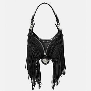 Versace Repeat Fringe La Medusa Mini Hobo Shoulder Bag NWT